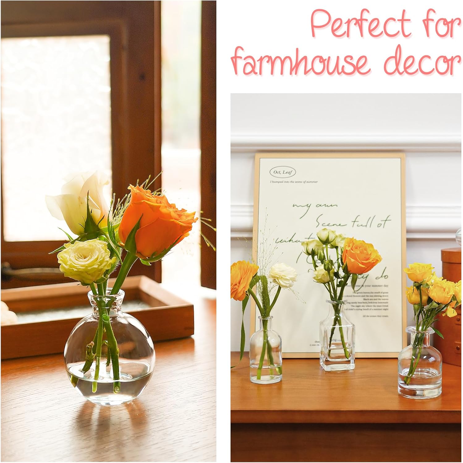 Bud Vases Set of 12, Clear Glass Bud Vase in Bulk, Small Vases for Centerpiece Mini Modern Flower Vase Transparent, Wedding Party Table Home Decor - Image 7