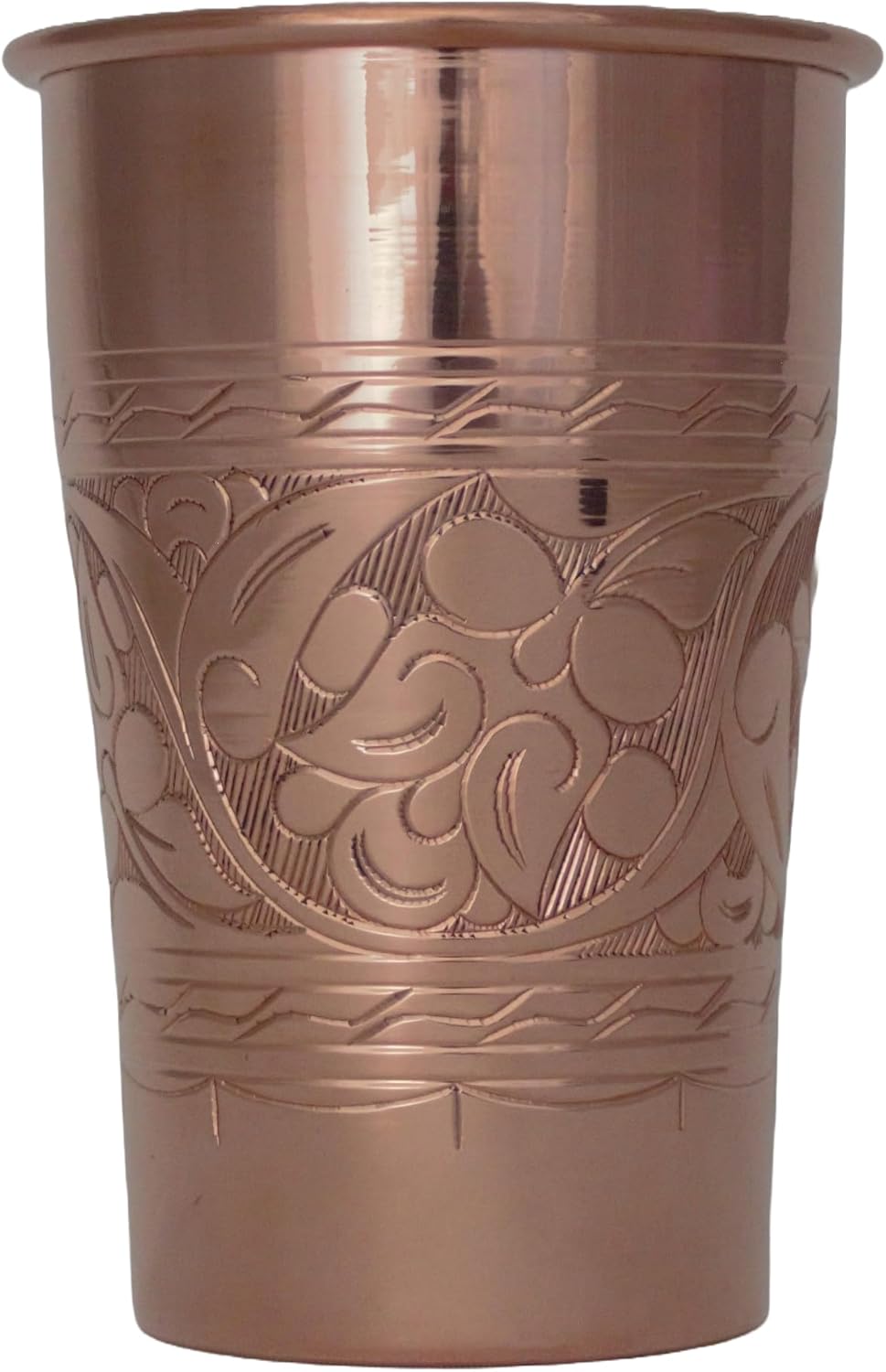 YDB Copper - CC Series (17.7floz) - Stunning Thickest Heavy Unlined Uncoated Hammered Copper Water Tumbler, Moscow Mule, Tumbler Cold Beverage, Cocktail Tumblers (Engraved)