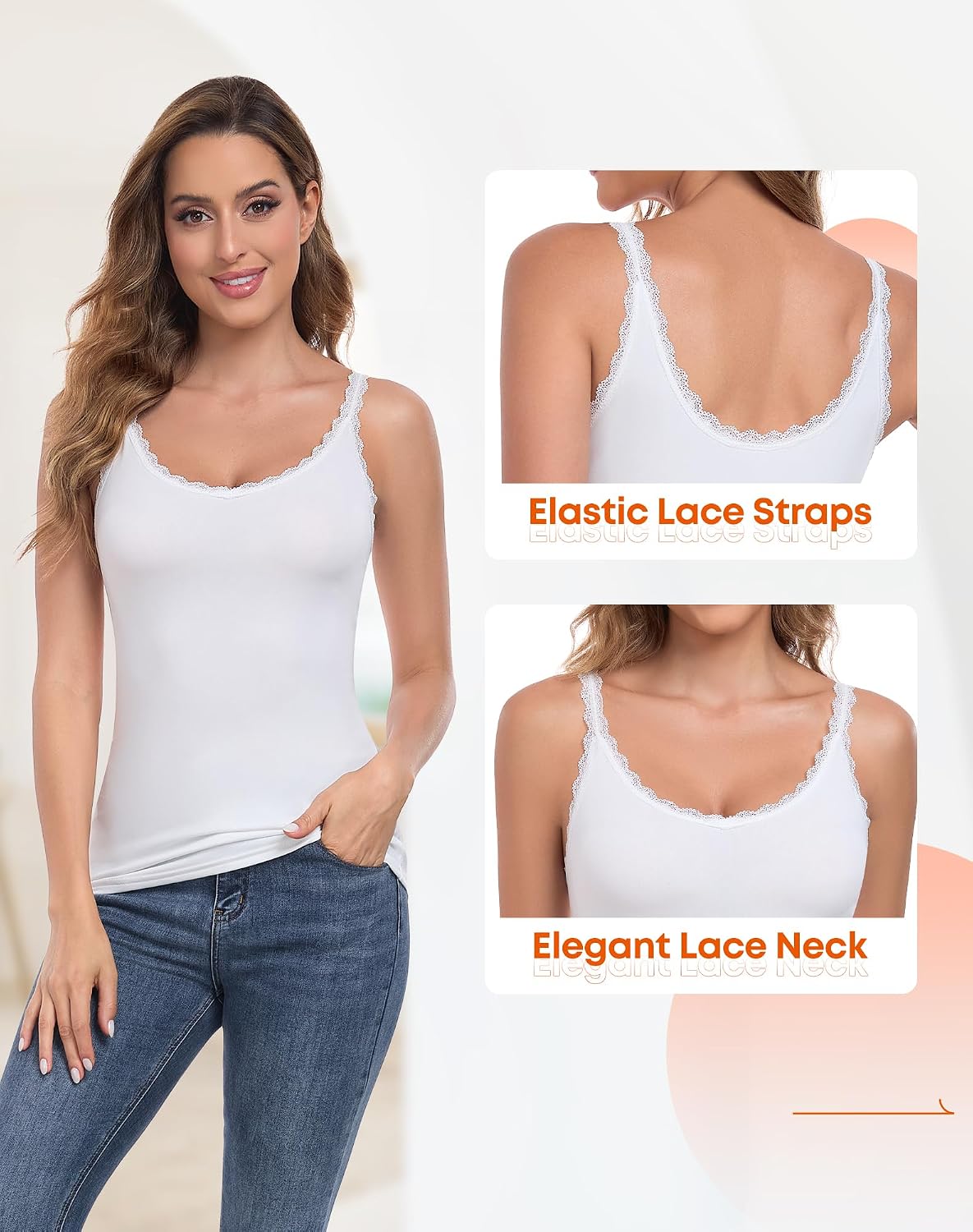 Thermal Tank Top for Women Sleeveless Fleece Lined Top Thermal Undershirt Warm Camisoles Winter Vest