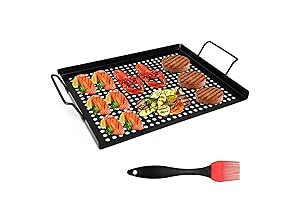 Non-Stick BBQ Grill Vegetable Grill Tray for Outdoor Grills