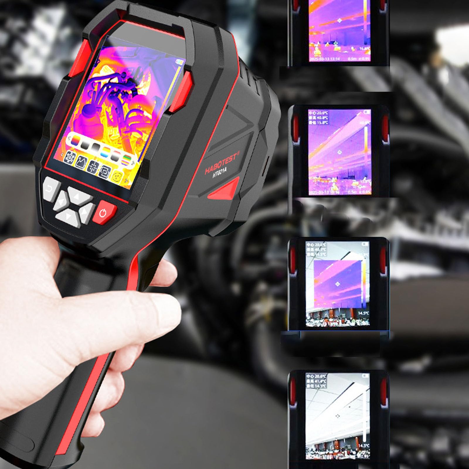 Cámara infrarroja de mano con batería de larga duración para observación e inspección ininterrumpidas en diversas condiciones de trabajo, fotógrafo transportable