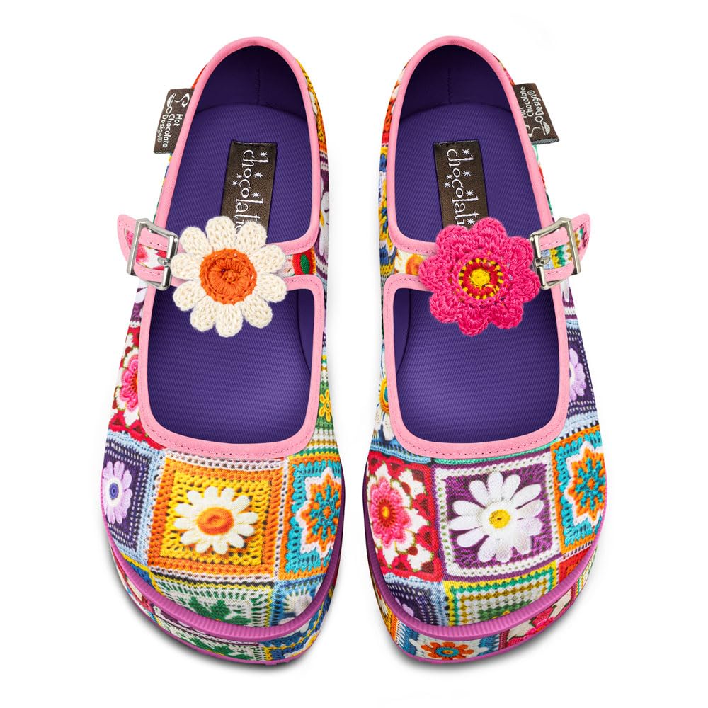 Hot Chocolate Design Chocolaticas Funky Canvas Women's Mary Jane Flat Shoes — view 76