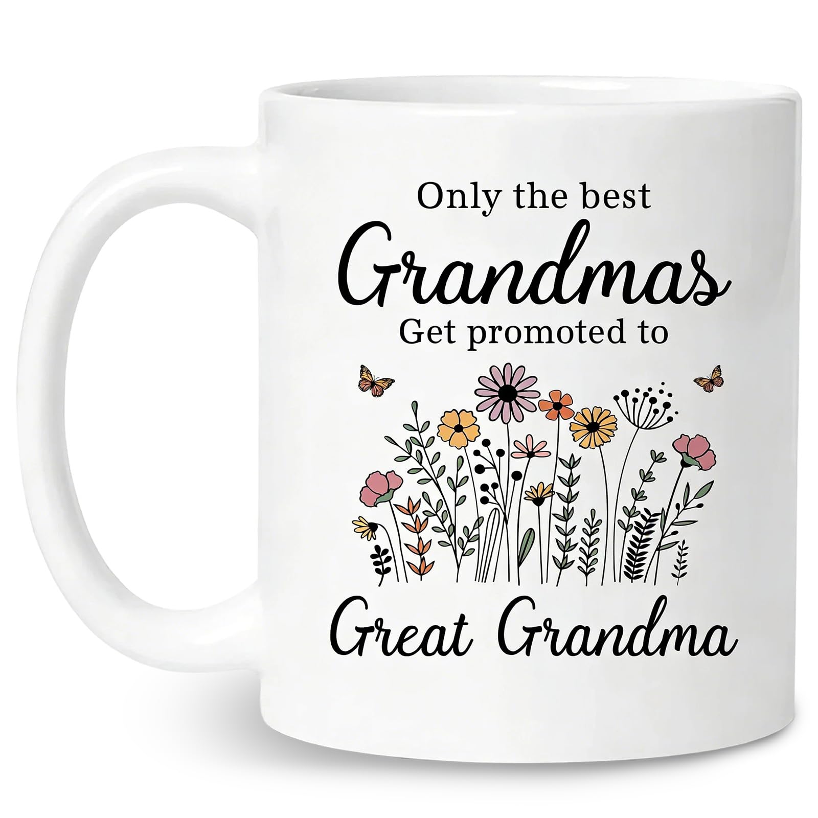 Nodrex Great Grandma Gifts Grandma Mug, Ceramic Coffee Mug, Pregnancy Announcement Keepsake, Thoughtful Gifts for Grandma and Nana Mug