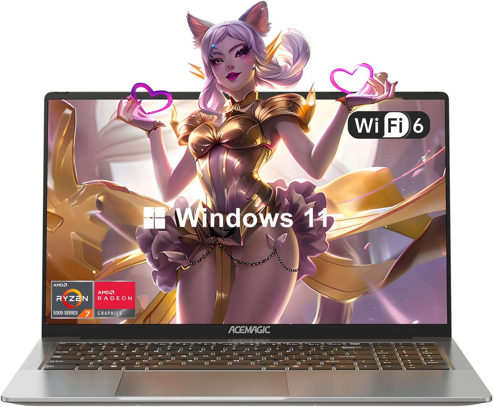 ACEMAGIC 2024 Laptop with Backlit Keyboard, 16.1-inch FHD Display Laptop with AMD Ryzen 7 5700U Processor(8C/16T), 16GB RAM 512GB ROM Laptop Computer, Support WiFi 6, 53Wh Battery