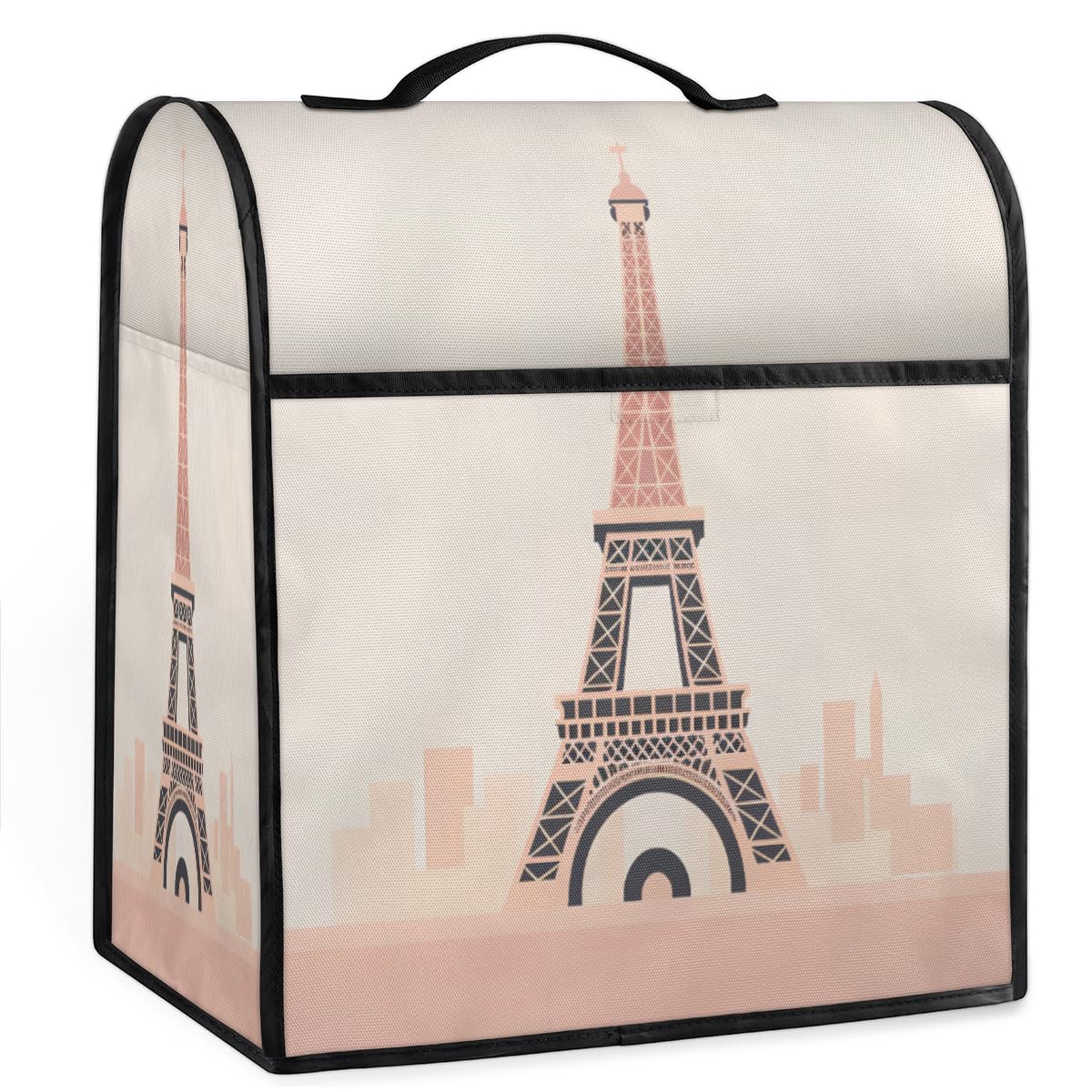 Coffee Maker Cover Eiffel Tower Printing Kitchen Appliance Covers Small Appliance Covers Blender Cover Juicer Cover Dust Covers for Kitchen Appliances with Top Handle and Pockets,Washable,C390