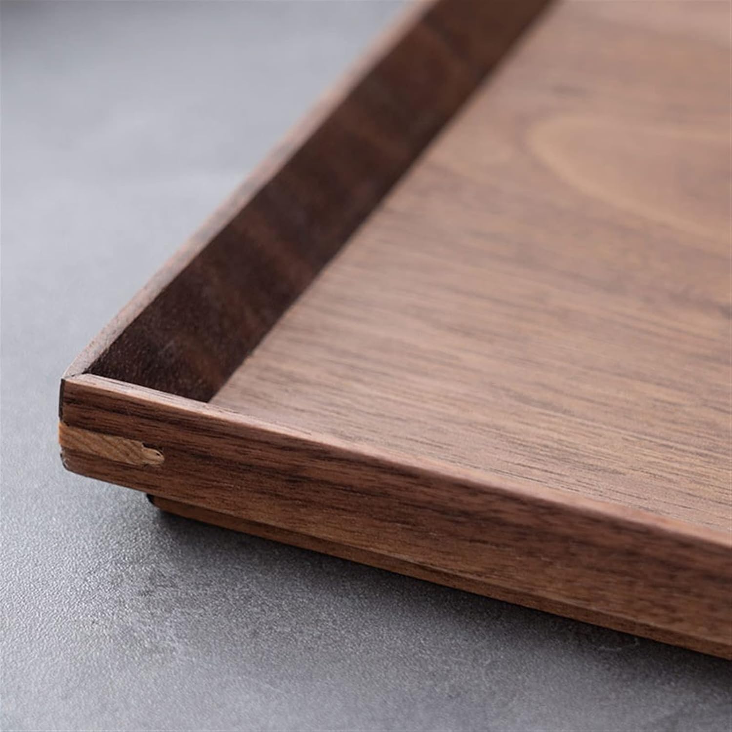 Bandeja De Desayuno, Bandeja De Madera para El Hogar, Bandeja De Nogal para Juego De Té, Bandeja De Almacenamiento De Escritorio, Bandeja De Servicio para Cafeterías Y Restaurantes., One Color, L