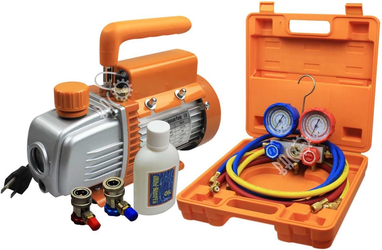 Amazon BACOENG 3.6CFM Vacuum Pump & Manifold Gauge Set HVAC A/C