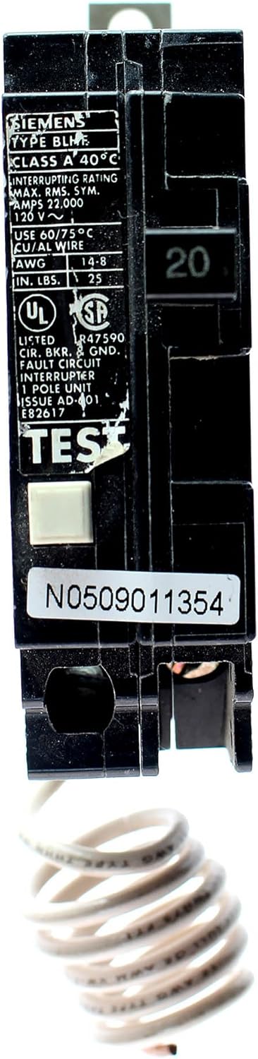 Siemens BF120H 20-Amp Single Pole 120-Volt22KAIC Ground Fault Circuit interrupter