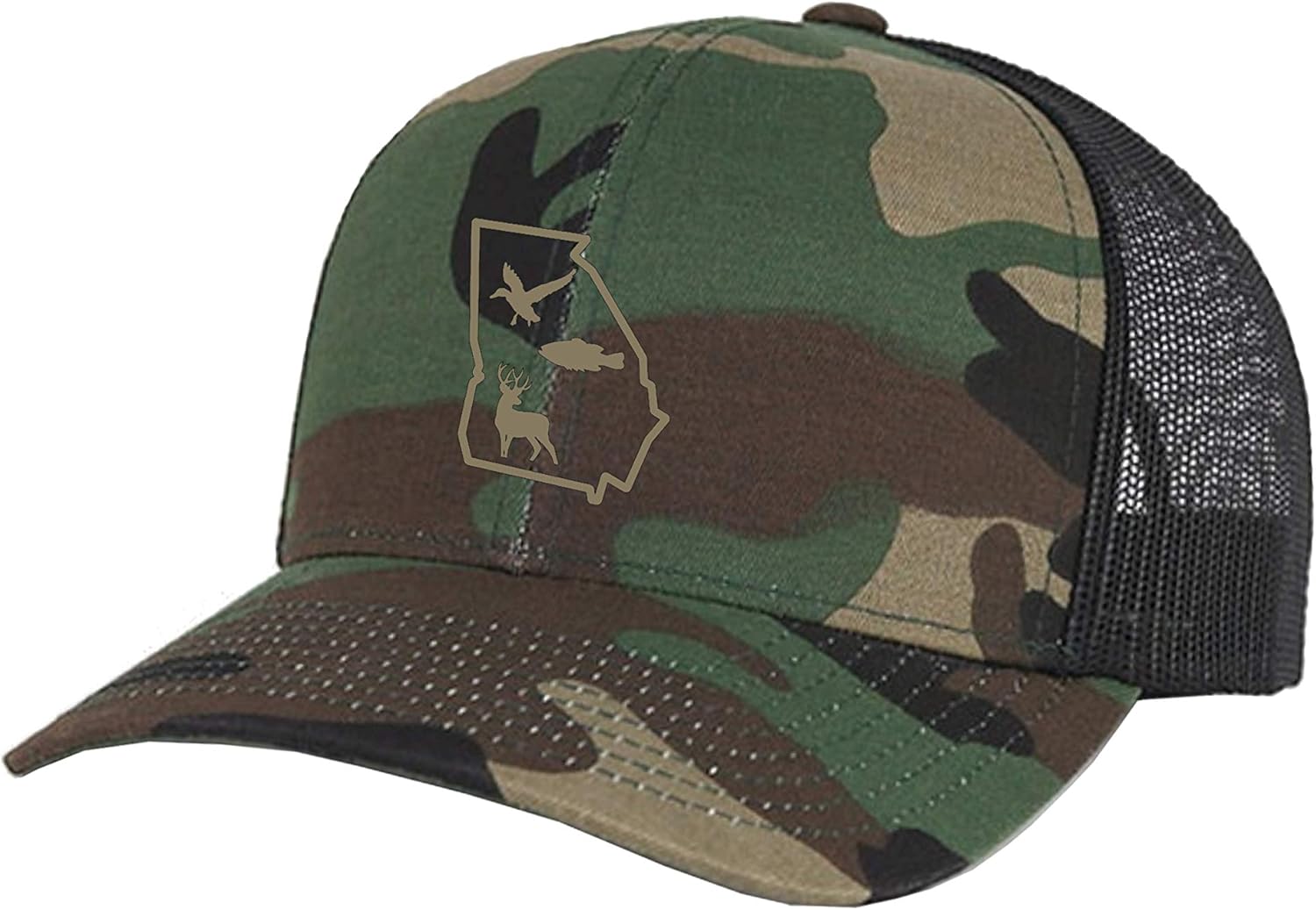 It's All About The South Georgia Outline with Wildlife Animals Mesh Back Trucker Hat