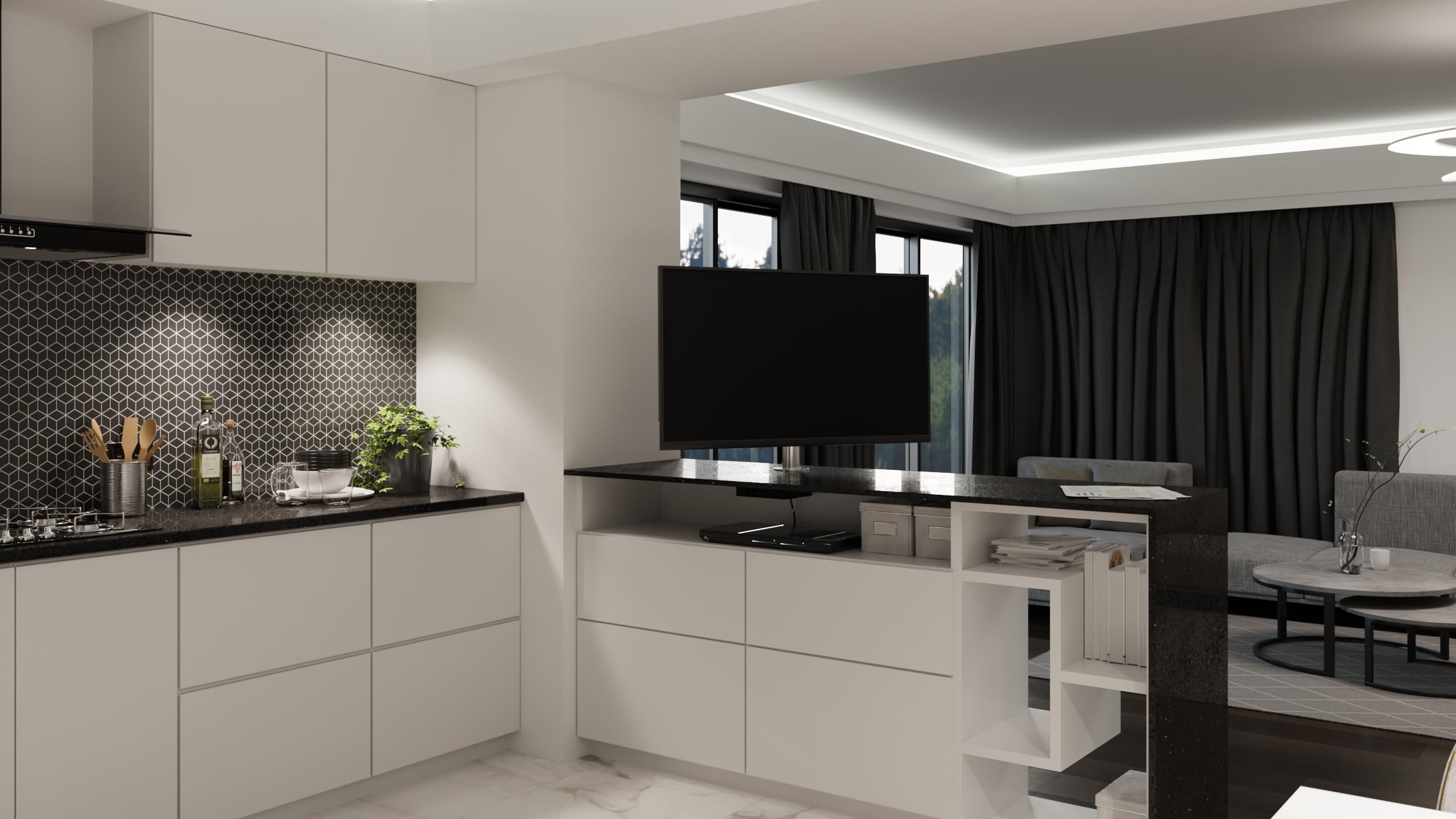 SABAJ M&D Supporto TV Girevole 360 Gradi Mobile Armadio Parete Staffa | Schermi piatti o curvi da 40 a 110 pollici, fino a 70 kg, VESA 100x100 a 600x400, piatto rotante in acciaio