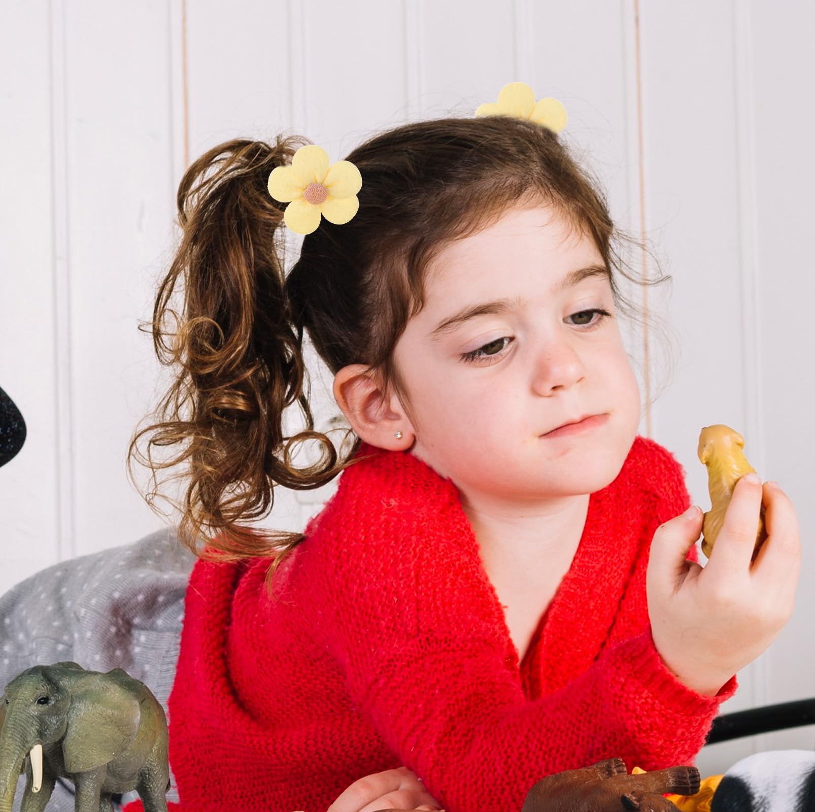 Jeffdad 10 gomas elásticas para el pelo para niñas y bebés, lazos para el pelo con flores y lazos, sin costuras, suaves y suaves, accesorios para el cabello para niños y niñas pequeñas (estilo 3)