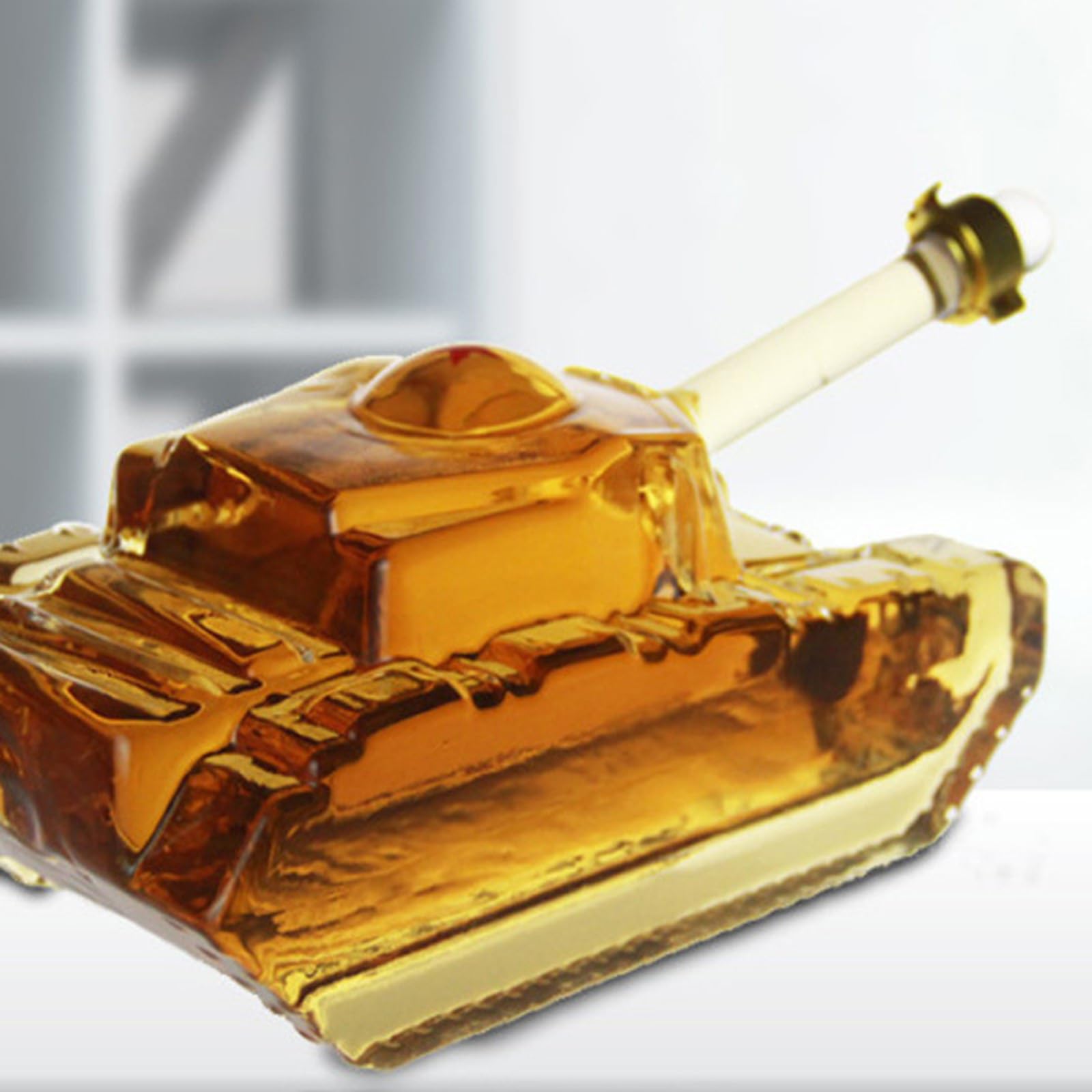 Decantador, Jarra De Vino Vacía Vidrio Transparente Donante Licor Alcohol Recargable for Regalo Veteranos Militares,1500ml