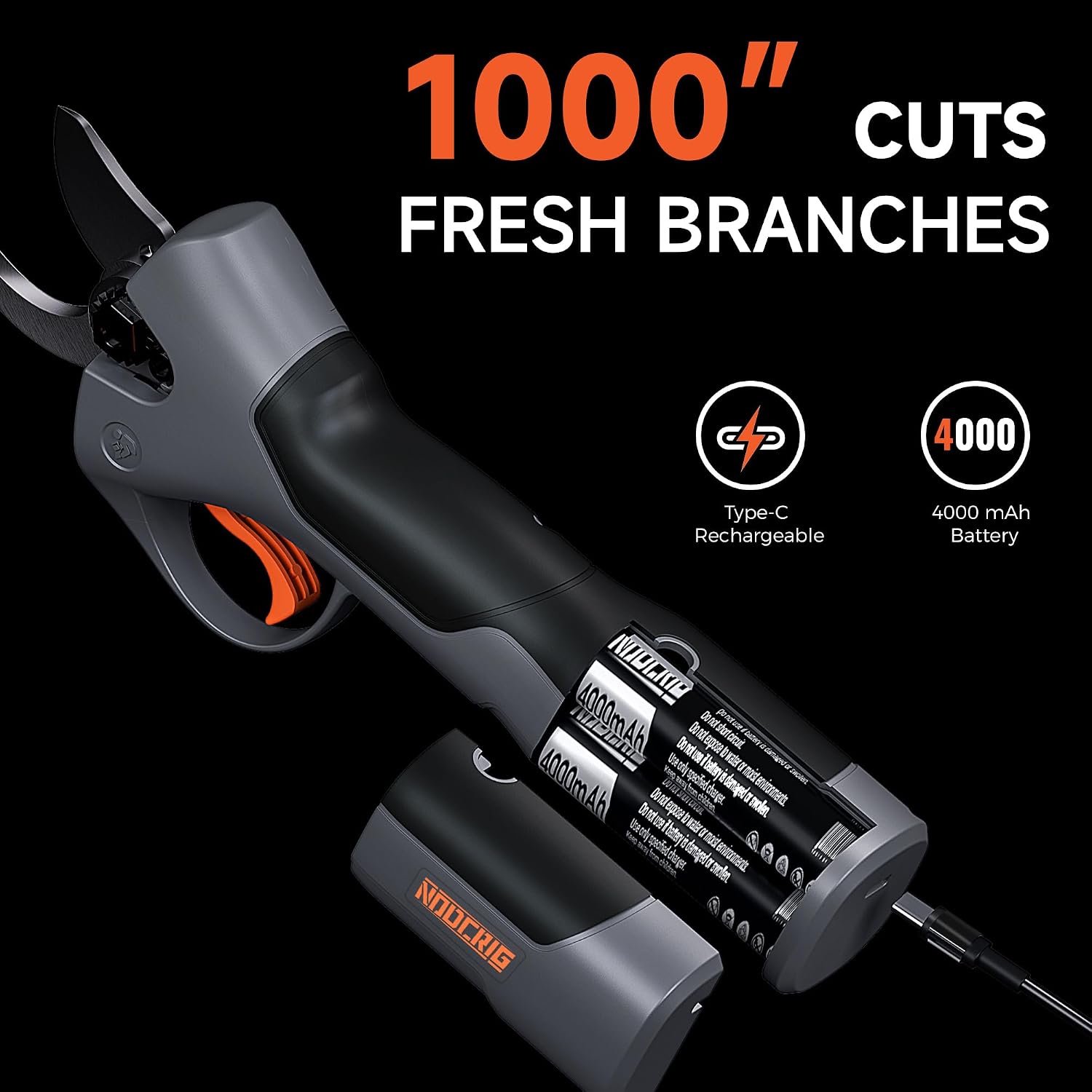Electric Pruning Shears – 7.2V Cordless Pruner with Brushless Motor & SK5 Blade, Anti-Slip Design, Reduce Hand Fatigue, Effortless Trimming for Women & Elderly – Perfect for Yard, Orchard & Garden