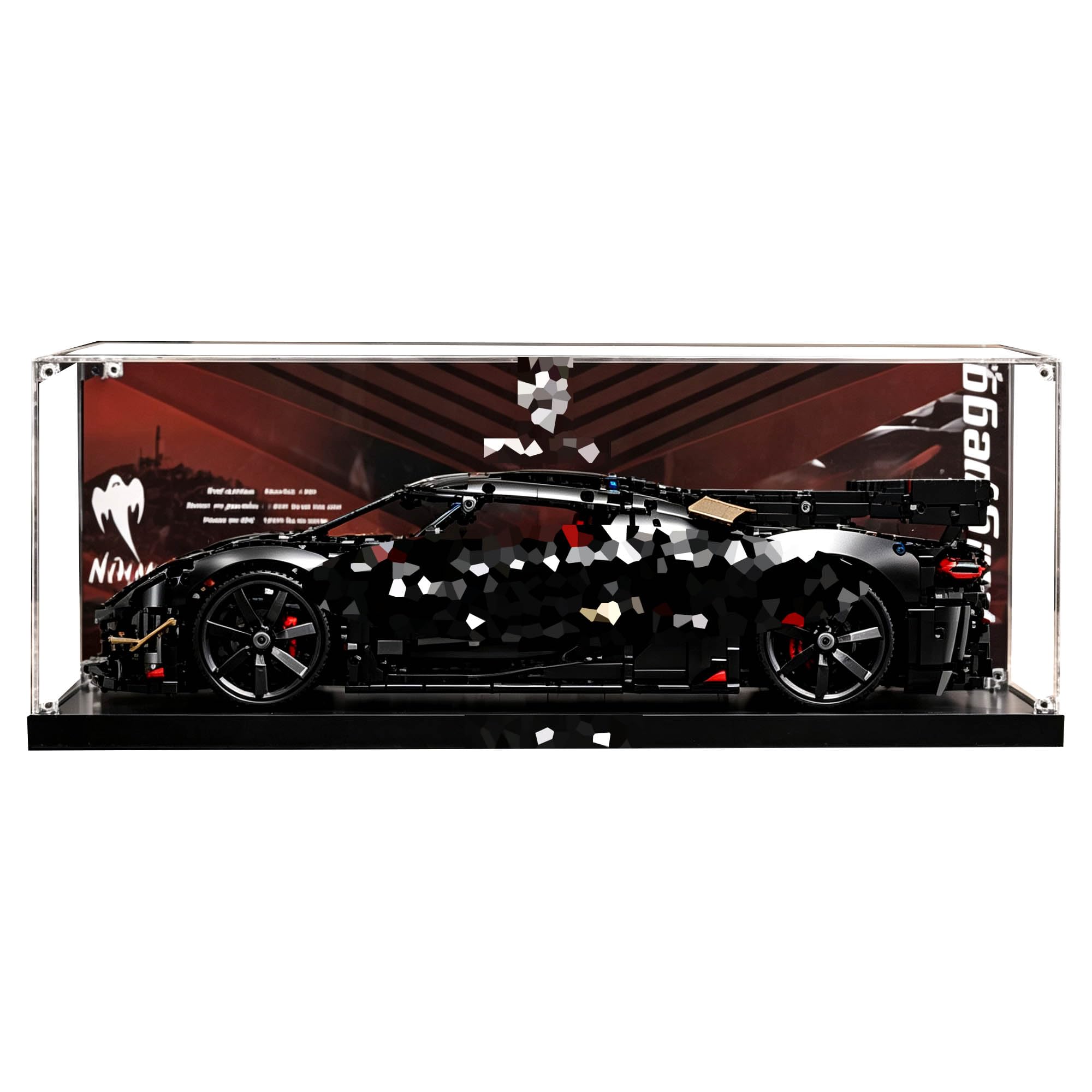 Clear Acrylic Display Case, Fits for Le-go 42232 Sets (Background 3)