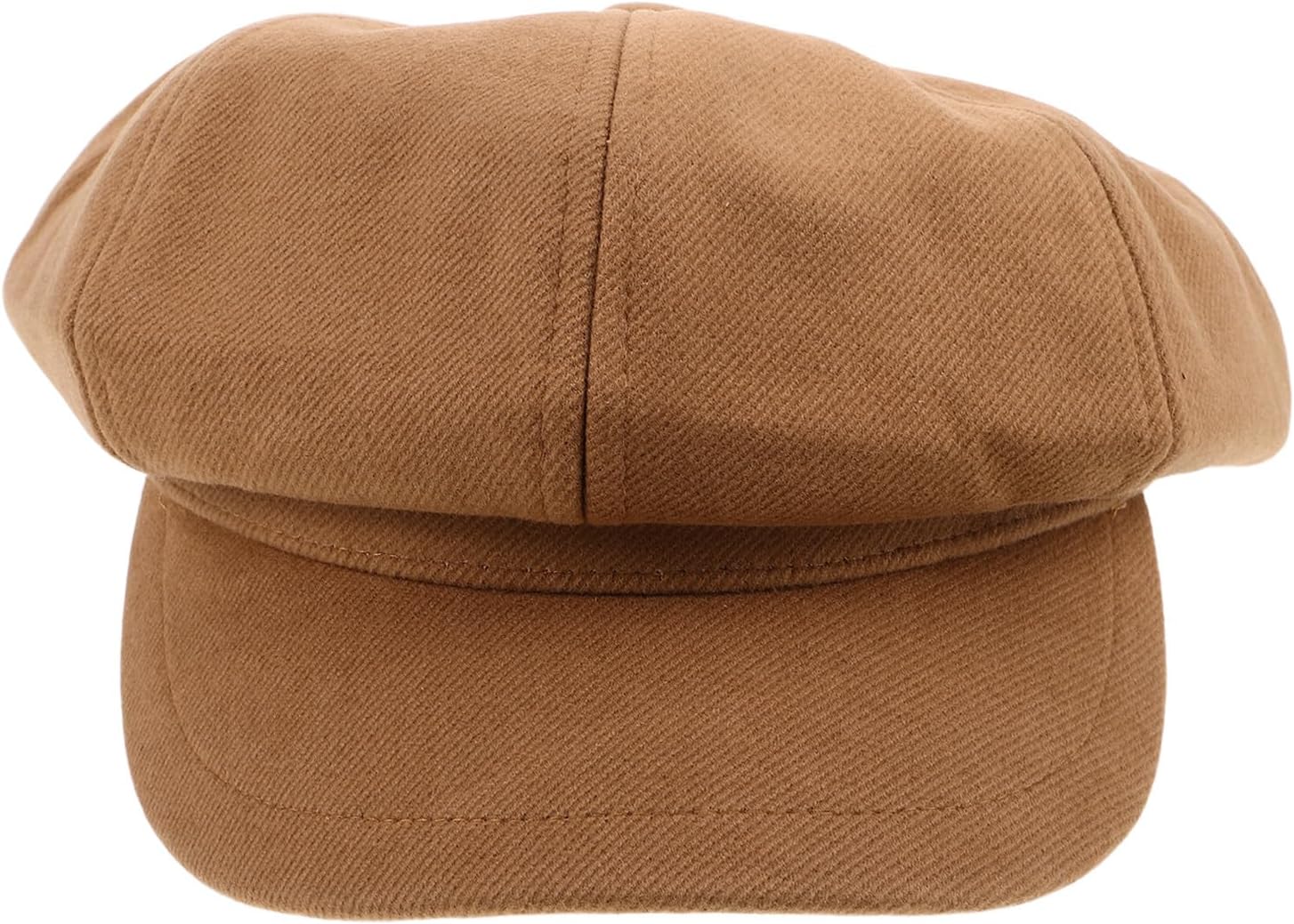PATKAW Vintage Women Beret Cap Coffee Color Octagonal Shape Polyester Cotton Material Faceflattering Shape Pressurefree Fit Artist Hat for Autumn Spring Winter