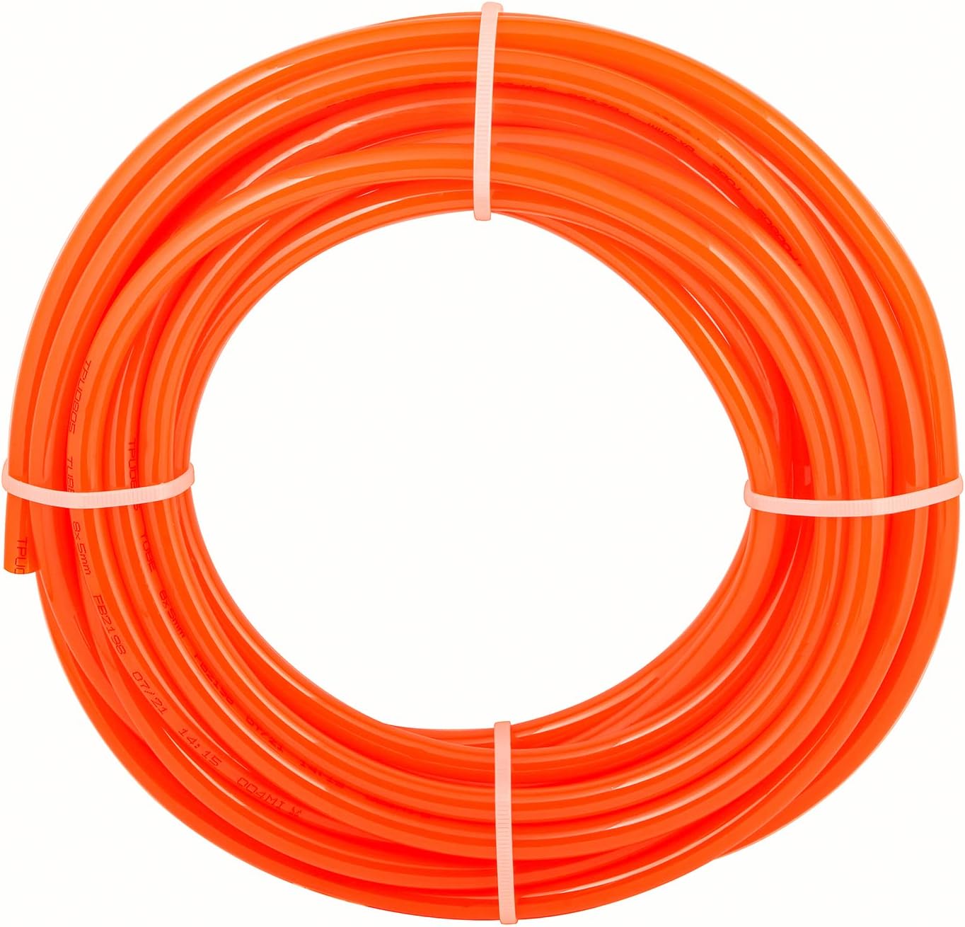 5/32" OD PU Tubing, 32.8 Feet Length Pneumatic Hose for Air Compressor or Fluid Transfer Line (Orange, 32.8FT)