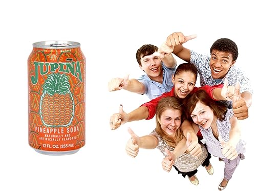 Miniatura 6 de Paquete de 12 unidades de Jupina, la bebida favorita de Cuba, una de las refrescos de crema de piña más dulces, burbujeantes y refrescantes que