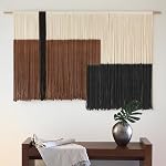 Macrame Mur suspendu Grand Dip Dye Tapestry Fibre Mur Art Boho Chambre Décor 57''W*35''L