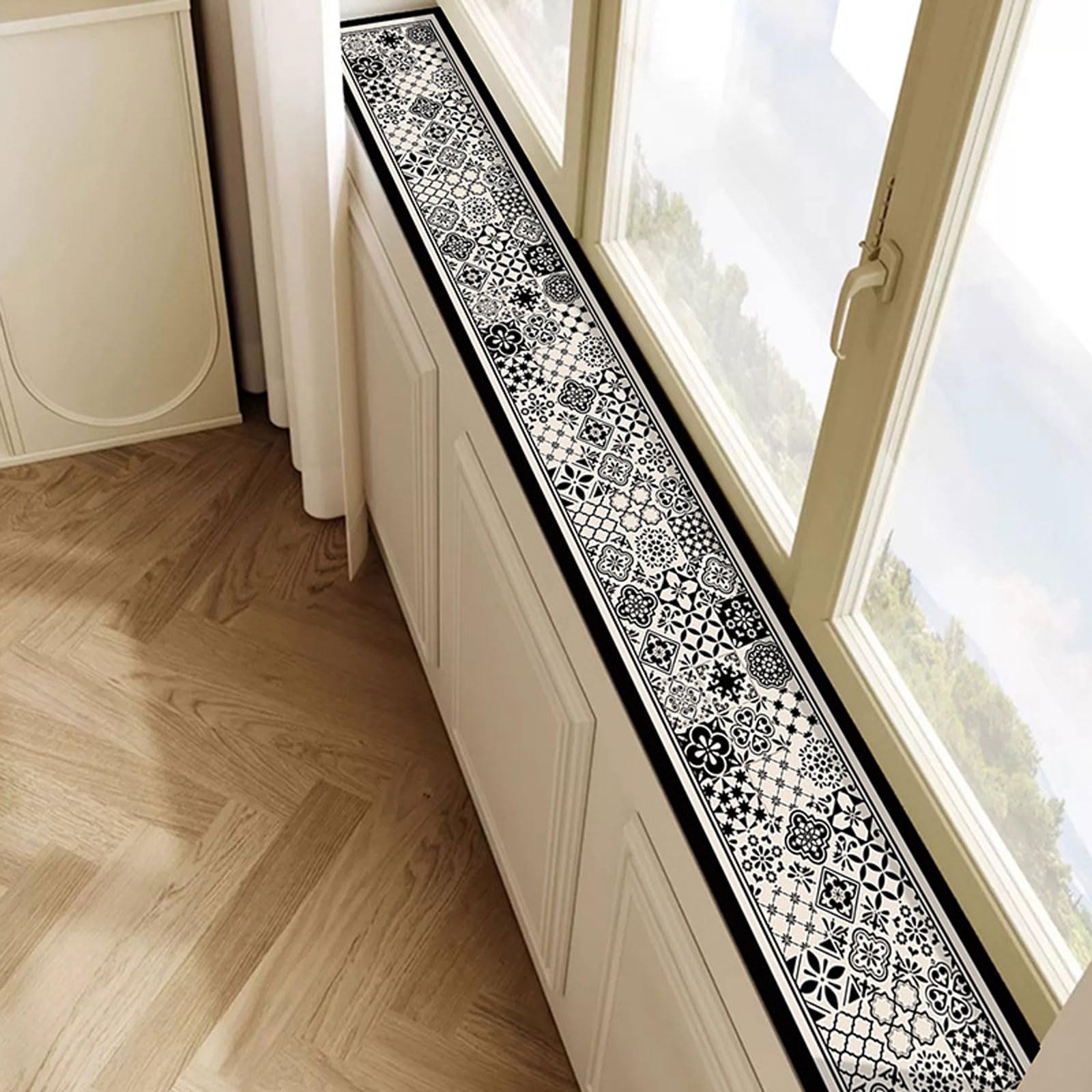Tapis de rebord de fenêtre pour salon et chambre protection cuir PVC esthétique