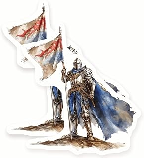 Knight Magnets - Medieval Warrior - Fantasy Art - Unique Decoration - 2 Pack - 5" Wide Design - Sticks to Fridges, Lockers, Toolboxes & More - Made in USA - AQM1719