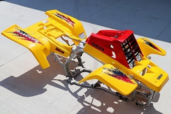 Vito's Performance Vito's Vinyl Decal Graphics kit 14MIL Sticker Compatible with Yamaha Banshee RED Yellow 1997