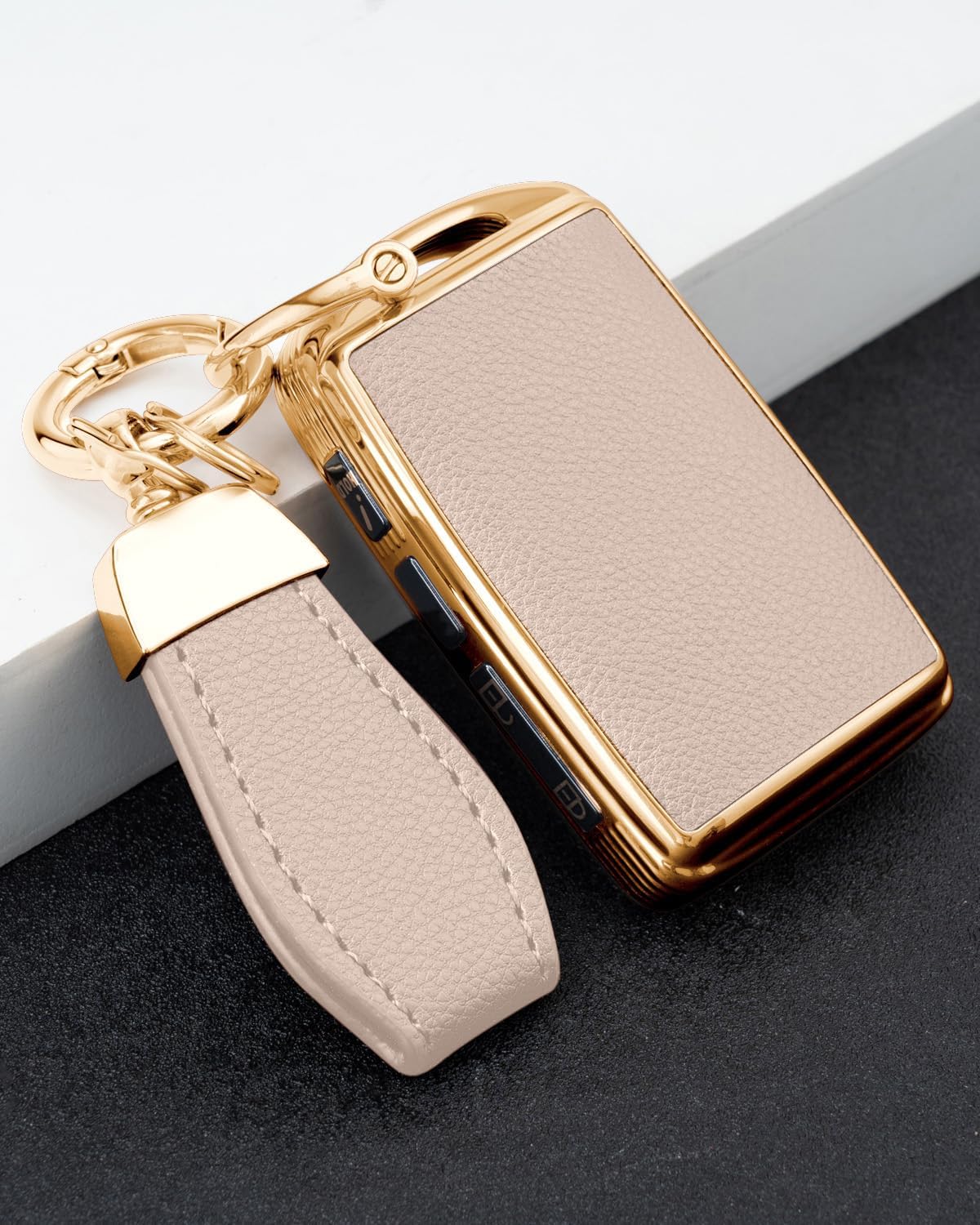 Soft Upper Leather TPU Key Fob Cover Case Fit for Mazda CX-3 image 5