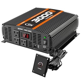 3000 Watt car Power Inverter 12V to 110V /120V for RV semi Trucks Vehicles Power Converter with with 1 USB Ports and 3 AC Outlet- 3000W Inverter - Amazon product rated Grade A