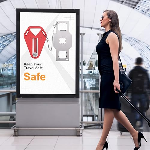 Miniatura 6 de Cerradura de puerta portátil Cerraduras de puerta de viaje para habitaciones de hotel, cerraduras de apartamento, cerradura de seguridad para el