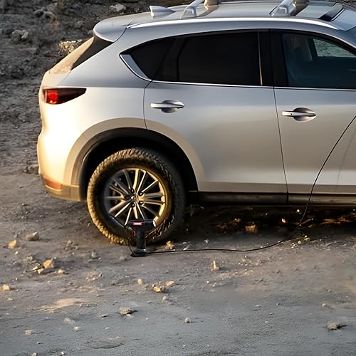 Miniatura 6 de Compresor de aire inteligente CAD-KH1001 - Inflador digital portátil de neumáticos de 12 V  PSI ajustable con apagado automático  3 accesorios de