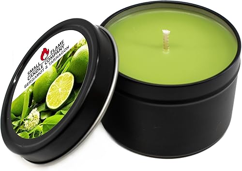 Vela de coco y soja natural hecha a mano de Small Flame Candle Company (bergamota y estragón)