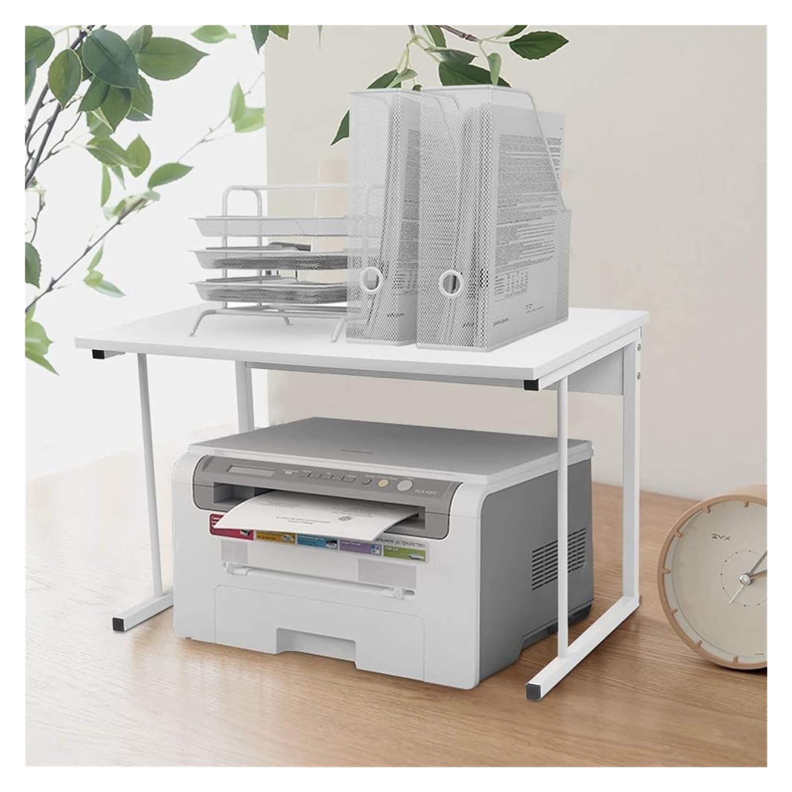 KanDuo Mikrowellen-Installationsständer, Halterungen for Ofengestelle, Küchen-Mikrowellen-/Ofengestell-Arbeitsplattenregal, 2-stufiges, multifunktionales Küchenaufbewahrungs-Erweiterungsregal(White)