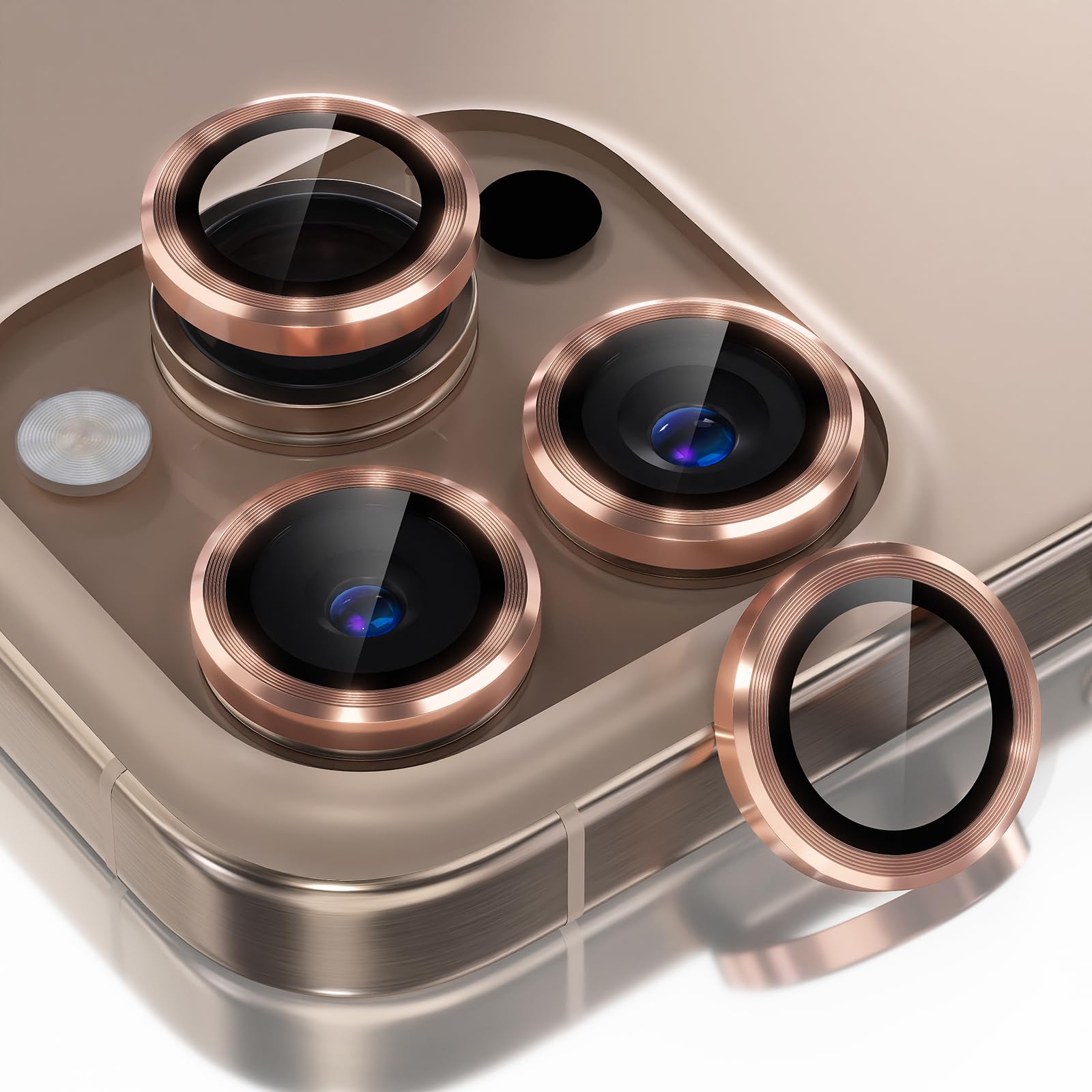 Protecteur objectif iPhone 16 Pro Max en verre contre les rayures de lentille - 8