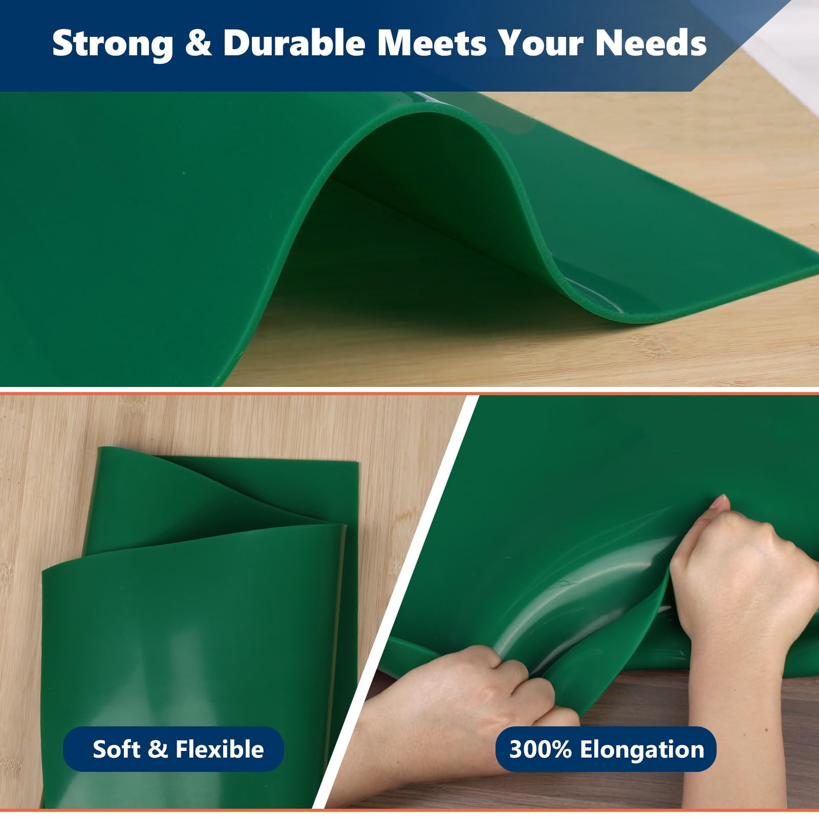 1/16" Thick Red Silicone Rubber Sheet - 12" X 12", 60A Durometer, High Temperature Resistant