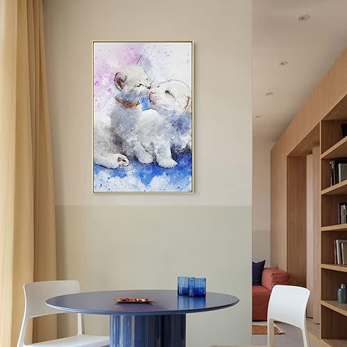 Miniatura 9 de Marco flotante para pinturas en lienzo de 18 x 24 pulgadas, marco de lienzo de metal para bricolaje con 1.5 pulgadas de profundidad, moderno marco