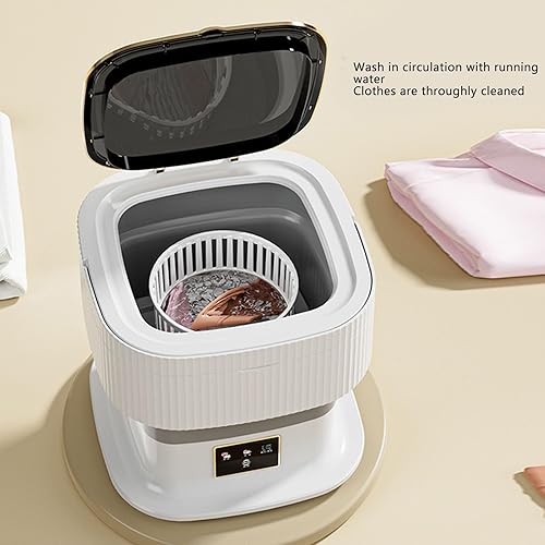 Miniatura 7 de Pssopp Lavadora portátil de lavandería, limpiador de ropa interior de bebé de 11.5 litros con manguera de drenaje para uso en casas rodantes en
