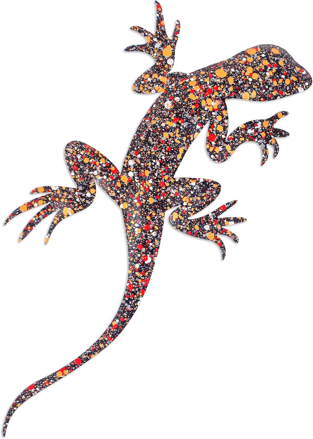 NOVICA Handmade Festive Salamander Iron Wall Art