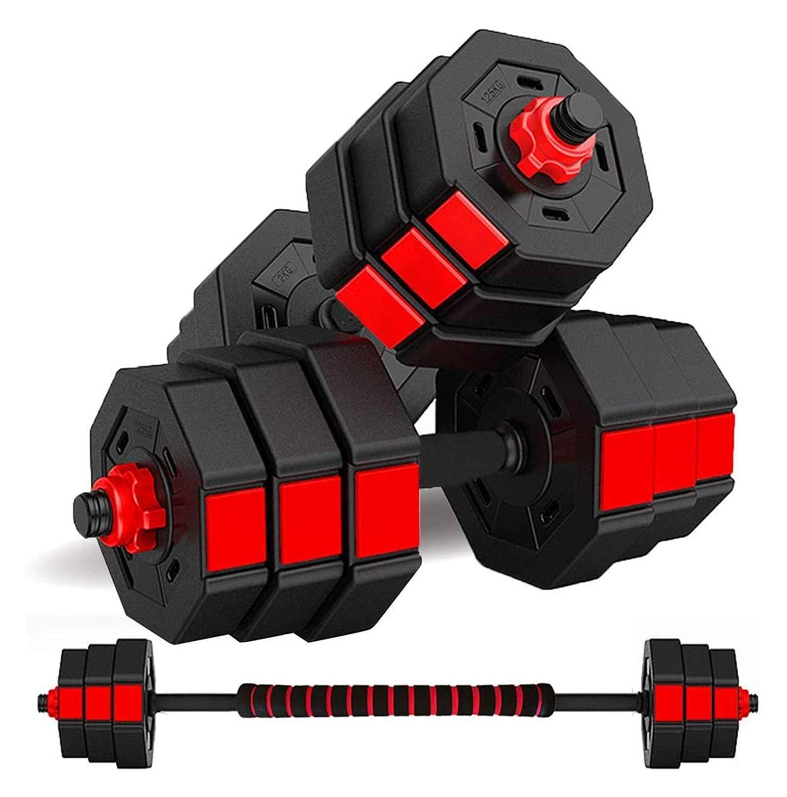 Dumbbells Adjustable Dumbbells Weights Set Dumbbell Barbell Fitness 2 In 1 Home Fitness Exercise And Strength Training Suitable For Men And Women Body Workout JFIEHG (Size : 15KG)