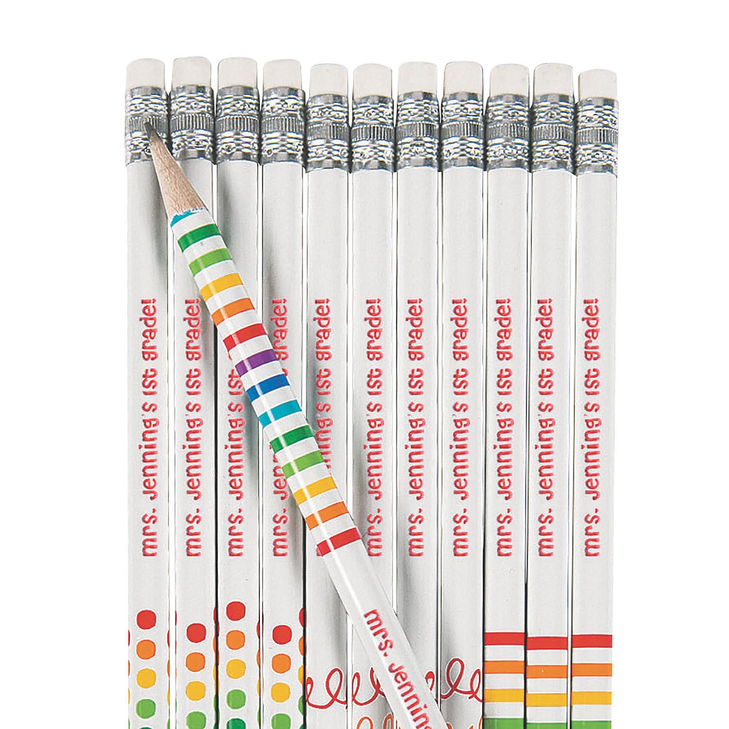 Fun Express Scribbles, Dots & Stripes Pz Pencils - 72 Pieces - Educational And Learning Activities For Kids