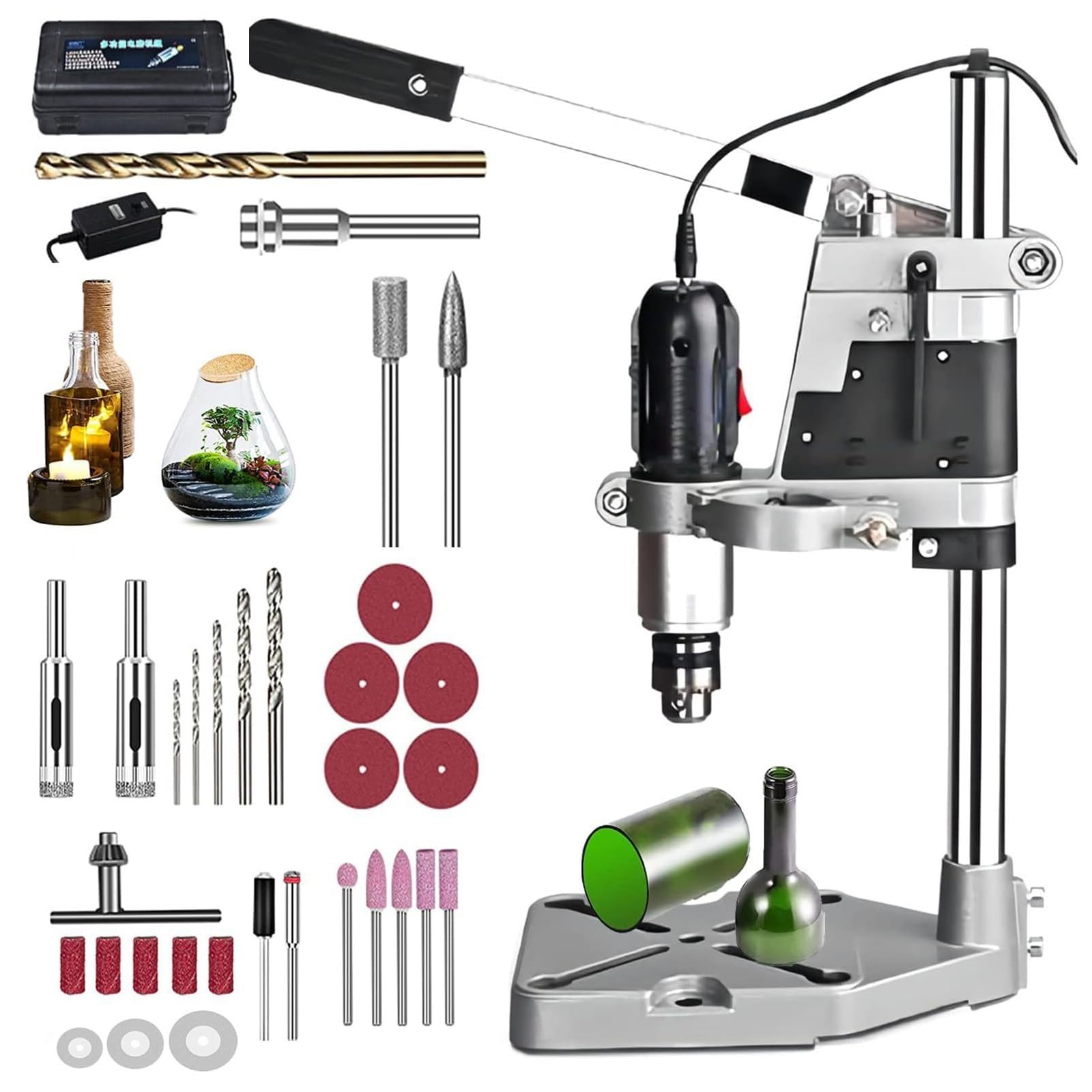 Kit coupe-bouteille en verre 36 pièces pour transformer vos bouteilles de vin en décoration