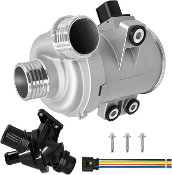 Electric Engine Water Pump w/Bolts and Thermostat Compatible with BMW N20B20 228i 320i 328i 428i 528i X1 X3 X4 X5 Z4 2.0 L4 2012-2017, Replace #11517604027 11518635089 11518625097