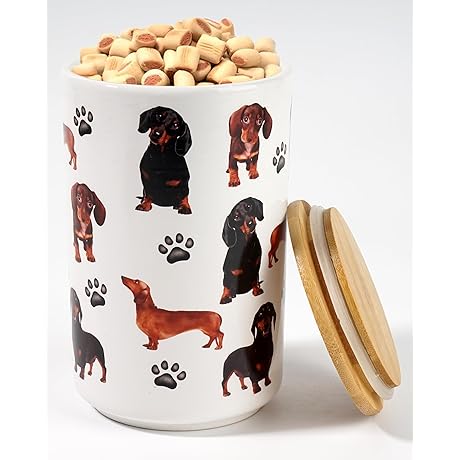 Greenline Goods Dachshund Dog Treat Canister: The Perfect Treat Keeper for Your Furry Friend