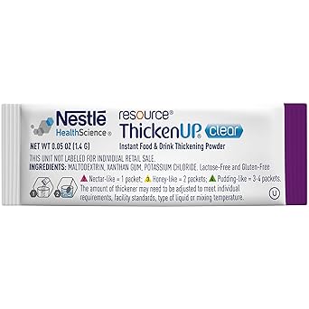 ReSource ThickenUp Instant Food and Drink Thickening Powder, Clear, 0.05 oz Packets, 24 CT