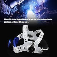 Vista 4 de Conjunto de casco de repuesto para la cabeza, casco de soldadura, diadema ajustable de ABS, diadema integrada para oscurecimiento solar automático