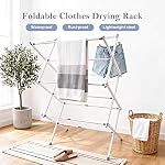 Foldable Clothes Drying Rack with 4 Hangers, 3-Tier Portable Extendable Laundry Drying Rack for Indoor Air Drying Clothing, 41"x29"x14"