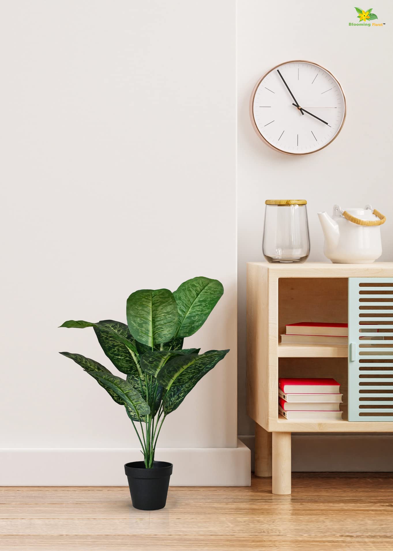 Blooming Floret Dieffenbachia Plant - Artificial Tropical Decor -5