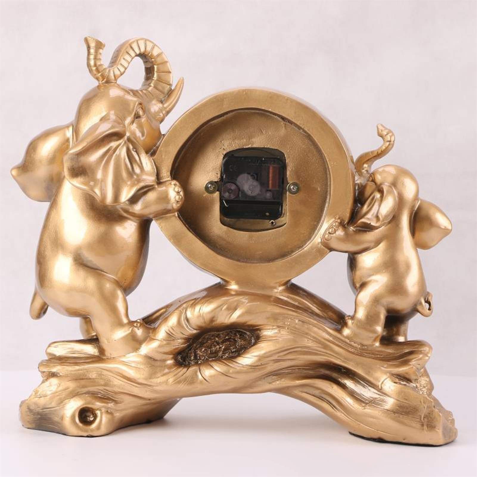 Zegar na biurko Zegar stołowy retro żywicy Zasilany bateryjnym jednostronnym zegarkiem stołowym Dekoracyjny zegar biurkowy do prezentów do przyjaciół Zegar do siedzenia(A)