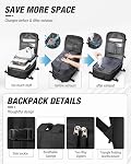 SZLX Vacuum Backpack Travel with Pump Cabin Bags Travel Backpack Women Men Flight Approved Carry on Luggage with Shoe Pouch