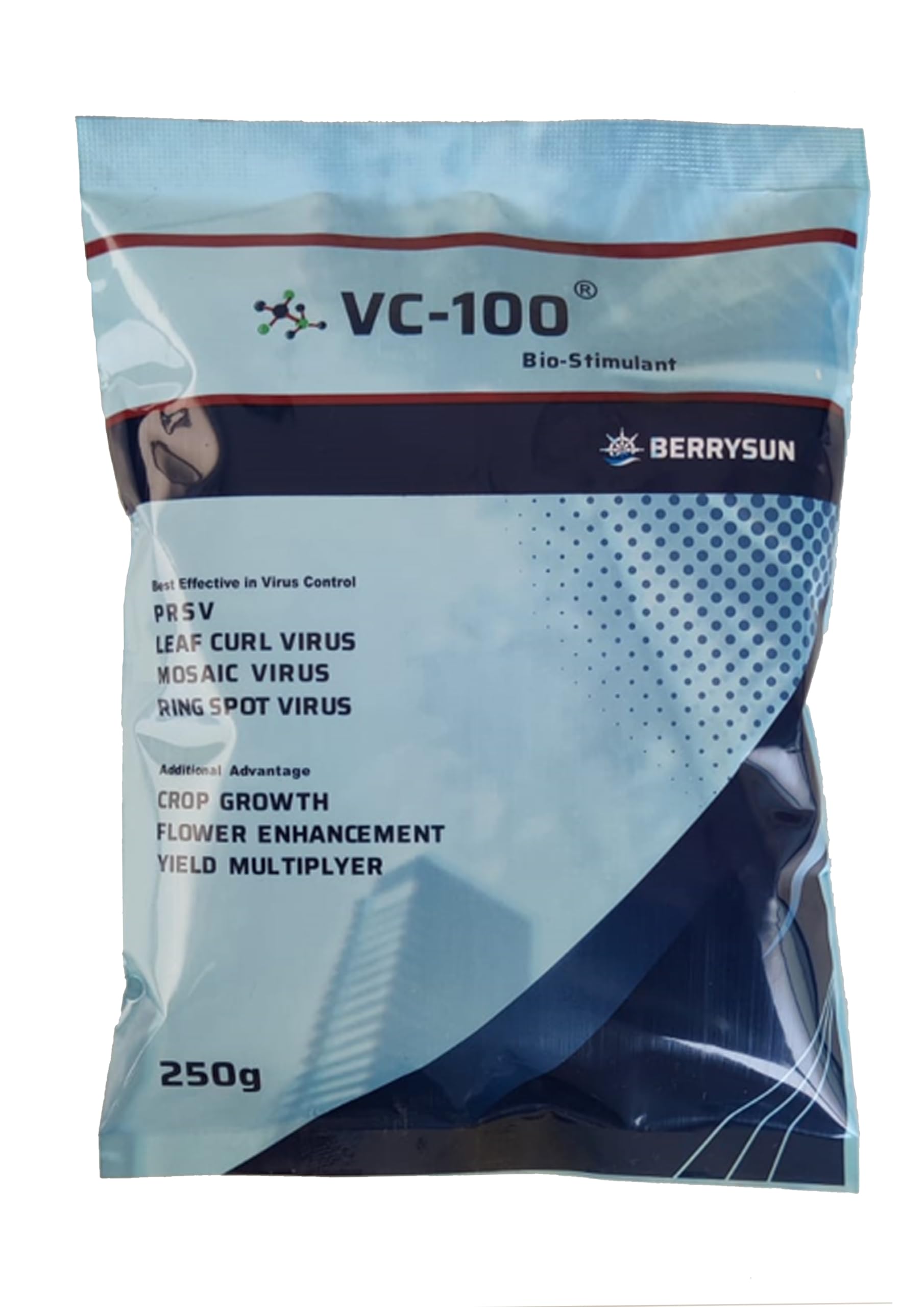 Berrysun VC 100: Highly Effective on Leaf Curl, Ring Spot & Mosaic Virus - 250 Gm, Powder Fertilizer