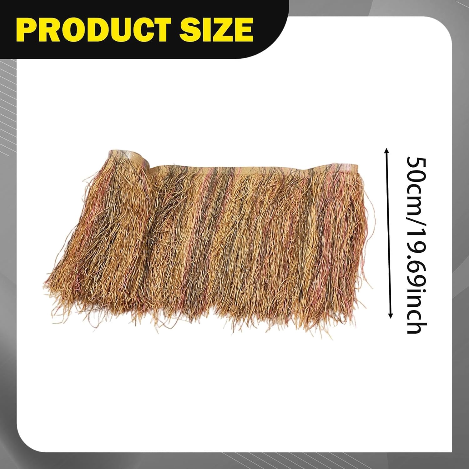 Artificial Thatch Outdoor Pavilion Decor Artificial Grass Shed Awning Synthetic Thatch Panel for Cabins Bar, Yellow Brown Mixing