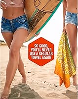 Vista 9 de VENTURE 4TH Toalla de playa de microfibra: secado rápido, compacta, sin arena, absorbente, a prueba de arena y ligera, perfecta para camping, playa